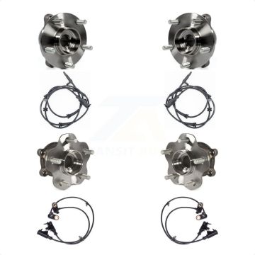 Front Rear Wheel Hub Bearing & ABS Sensor Kit For 2008-2010 INFINITI M35 M45 with Harness K7S-103278