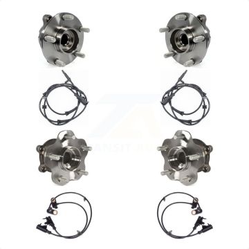 Front Rear Wheel Hub Bearing & ABS Sensor Kit For 2008-2010 INFINITI M35 M45 with Harness K7S-103279
