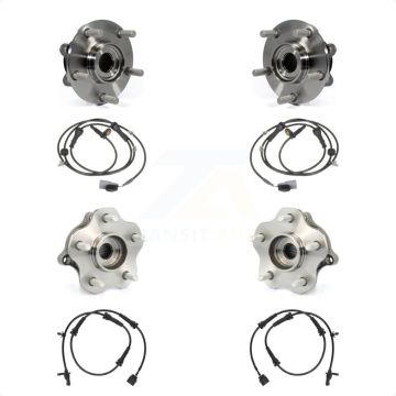 Front Rear Wheel Hub Bearing & Sensor Kit For 11-13 Nissan Juke AWD with 1.6L 4-Wheel ABS K7S-103282