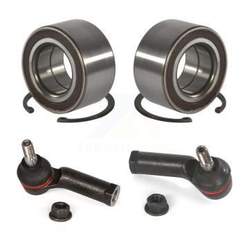 Front Wheel Bearing And Tie Rod End Kit For 2011-2019 Ford Fiesta K7T-100097