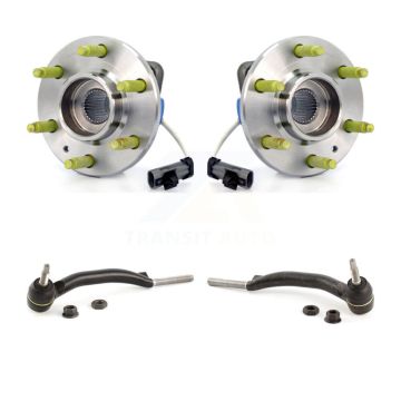 Front Wheel Bearing And Tie Rod End Kit For 2004-2009 Cadillac SRX AWD K7T-100350