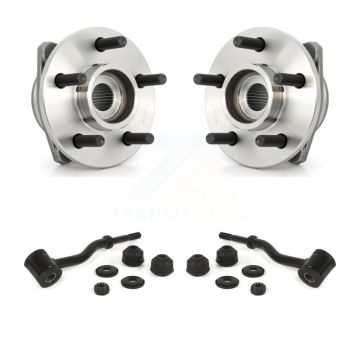 Front Hub Bearing Assembly And Link Kit For Jeep Cherokee With 8-1 4" Long Sway Bar K7T-100499
