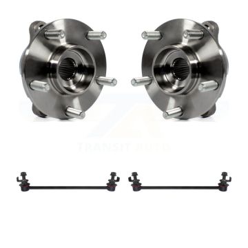 Front Hub Bearing Assembly And Link Kit For 2003-2008 INFINITI FX35 FX45 K7T-100606