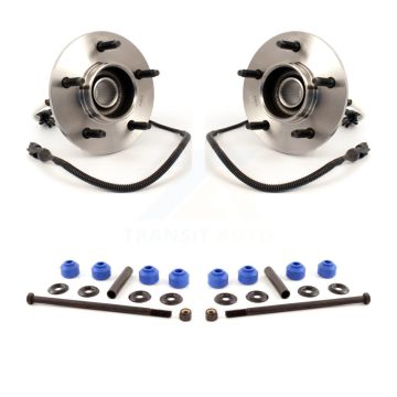 Front Hub Bearing Assembly And Link Kit For Ford F-150 4WD with 4-Wheel ABS K7T-100628