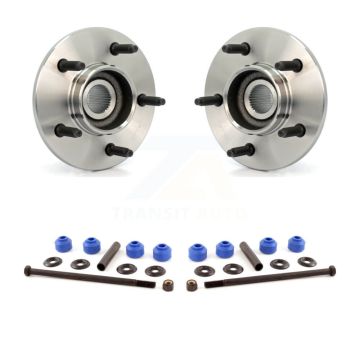 Front Hub Bearing Assembly And Link Kit For Ford F-150 4WD with 2-Wheel ABS K7T-100631