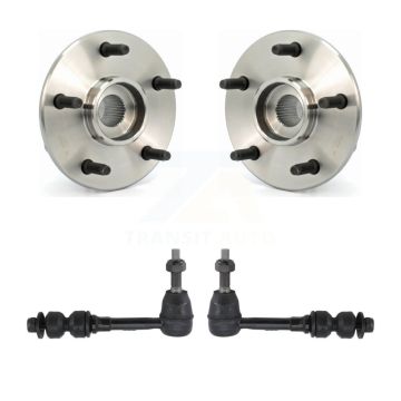 Front Hub Bearing Assembly And Link Kit For 2000-2001 Dodge Ram 1500 4WD with 2-Wheel ABS K7T-100648