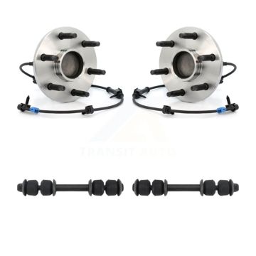 Front Hub Bearing Assembly And Link Kit For 2000 Chevrolet Tahoe RWD with 5.7L K7T-100665