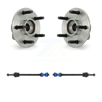 Front Hub Bearing Assembly And Link Kit For 2002-2005 Dodge Ram 1500 4WD with 2-Wheel ABS K7T-100681