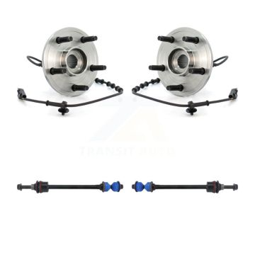Front Hub Bearing Assembly And Link Kit For 2002-2005 Dodge Ram 1500 4WD with 4-Wheel ABS K7T-100686