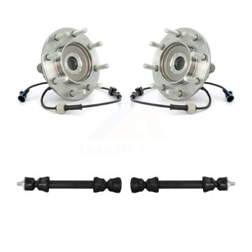 Front Hub Bearing Assembly & Link Kit For Chevrolet GMC Sierra 3500 Silverado Classic RWD K7T-100697