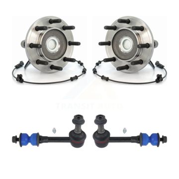 Front Hub Bearing Assembly And Link Kit For 2010 Dodge Ram 3500 Cab & Chassis with RWD K7T-100727