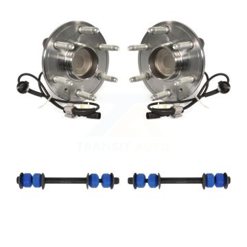 Front Hub Bearing Assembly & Link Kit For GMC Chevrolet Sierra 1500 Silverado Tahoe Yukon K7T-100745