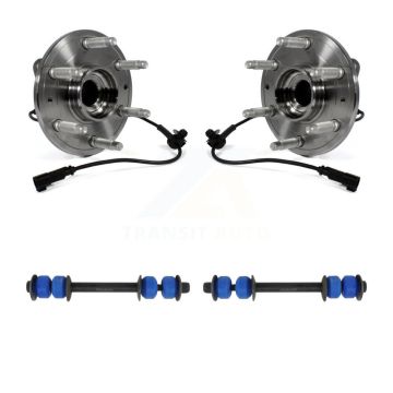 Front Hub Bearing Assembly & Link Kit For GMC Chevrolet Sierra 1500 Silverado Tahoe Yukon K7T-100747