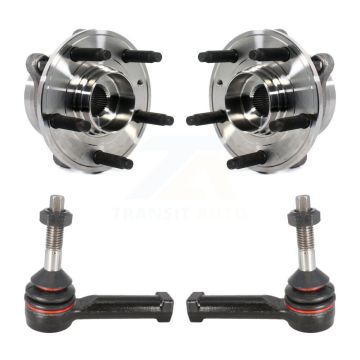 Front Wheel Bearing & Tie Rod End Kit For 13-19 Ford Taurus SHO With Performance Package K7T-101051