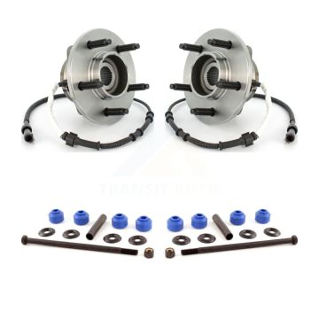 Front Hub Bearing Assembly And Link Kit For Ford F-150 Heritage 4WD with 4-Wheel ABS K7T-101090
