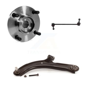 Front Left Hub Bearing Lower Control Arm with Ball Joint & Link Kit For Nissan Versa Cube K7T-101712