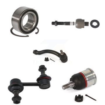 Front Left Wheel Bearing Lower Ball Joint Tie Rod & Link Kit (5Pc) For 2009-2014 Acura TL K7T-102605