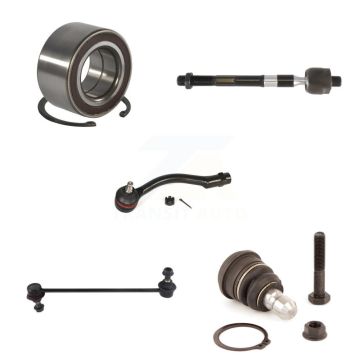 Front Left Wheel Bearing Lower Ball Joint Outer Inner Tie Rod Link Kit (5Pc) For Kia Rio K7T-102743