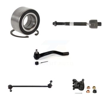 Front Left Wheel Bearing Lower Ball Joint Tie Rod Link Kit (5Pc) For Honda Civic Insight K7T-102744