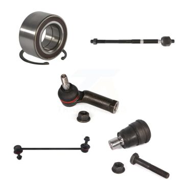 Front Left Bearing Lower Ball Joint Outer Inner Tie Rod & Link Kit (5Pc) For Ford Fiesta K7T-102767