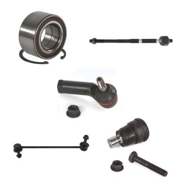 Front Right Bearing Lower Ball Joint Outer Inner Tie Rod & Link Kit (5Pc) For Ford Fiesta K7T-102820