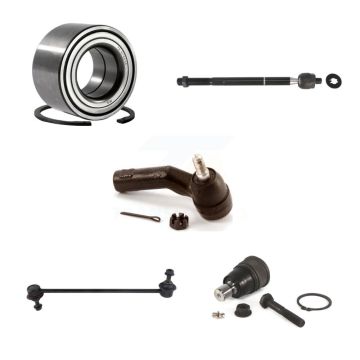 Front Right Wheel Bearing Lower Ball Joint Outer Inner Tie Rod Link Kit (5Pc) For Mazda 3 K7T-102824