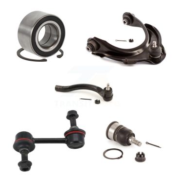 Front Left Bearing Upper Arm Lower Ball Joint Outer Tie Rod Link Kit (5Pc) For Honda TSX K7T-103065