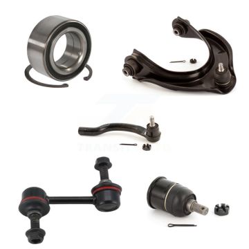 Front Left Bearing Upper Arm Lower Ball Joint Outer Tie Rod Link Kit (5Pc) For Honda TSX K7T-103072