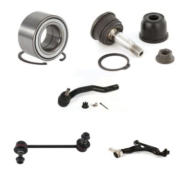 Front Left Bearing Lower Arm Upper Ball joint Outer Tie Rod & Link Kit (5Pc) For Mazda 6 K7T-103102