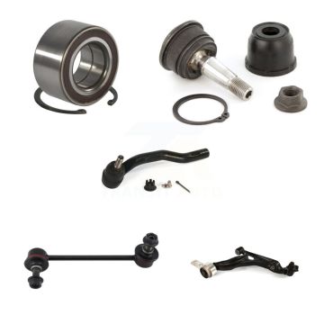 Front Left Bearing Lower Arm Upper Ball joint Outer Tie Rod & Link Kit (5Pc) For Mazda 6 K7T-103103