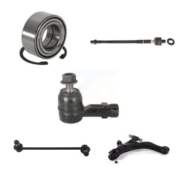 Front Left Bearing Lower Control Arm Tie Rod End Link Kit (5Pc) For Hyundai Tiburon 2.7L K7T-103165