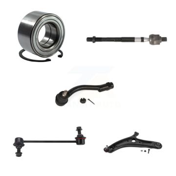 Front Left Bearing Lower Control Arm with Ball Joint Tie Rod Link Kit (5Pc) For Kia Soul K7T-103181
