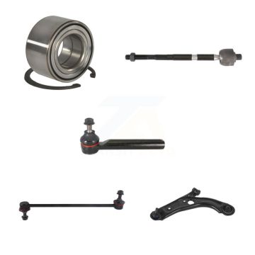 Front Left Bearing Lower Control Arm with Ball Joint Tie Rod Link Kit (5Pc) For Fiat 500 K7T-103254