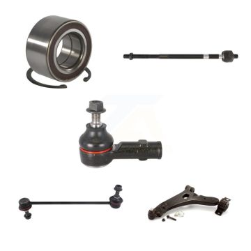 Front Left Bearing Lower Control Arm w/ Ball Joint Tie Rod Link Kit (5Pc) For Ford Focus K7T-103266