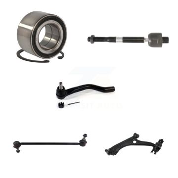 Front Left Bearing Lower Control Arm w/ Ball Joint Tie Rod Link Kit (5Pc) For Honda Civic K7T-103287