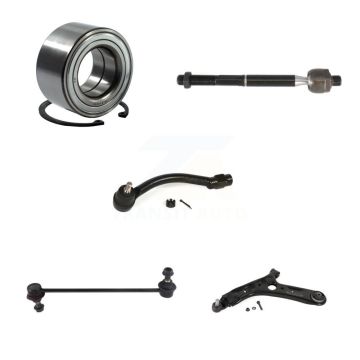 Front Left Bearing Lower Control Arm w/ Ball Joint Tie Rod Link Kit (5Pc) For Kia Soul EV K7T-103288