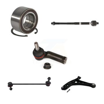 Front Left Bearing Lower Control Arm w/ Ball Joint Tie Rod Link Kit (5Pc) For Ford Fiesta K7T-103306
