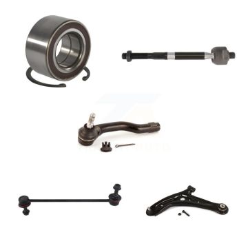 Front Left Bearing Lower Control Arm with BJ Tie Rod Link Kit (5Pc) For 2011-2014 Mazda 2 K7T-103327