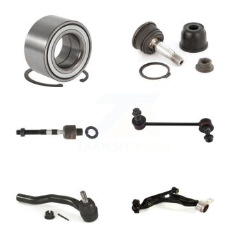 Front Right Bearing Lower Control Arm Upper Ball Joint Tie Rod Link Kit (6Pc) For Mazda 6 K7T-103359