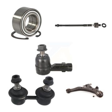 Front Right Wheel Bearing Lower Arm Tie Rod Link Kit (5Pc) For 2001-2006 Hyundai Elantra K7T-103406