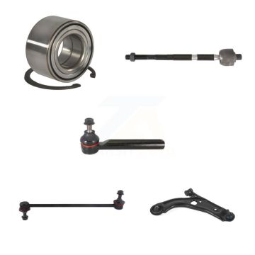 Front Right Bearing Lower Control Arm with Ball Joint Tie Rod Link Kit (5Pc) For Fiat 500 K7T-103420