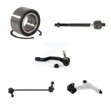 Front Right Bearing Lower Control Arm w/ Ball Joint Tie Rod Link Kit (5Pc) For Ford Edge K7T-103424