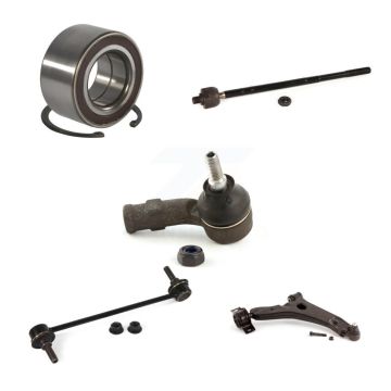 Front Right Bearing Lower Control Arm w/ Ball Joint Tie Rod Link Kit (5Pc) For Ford Focus K7T-103438