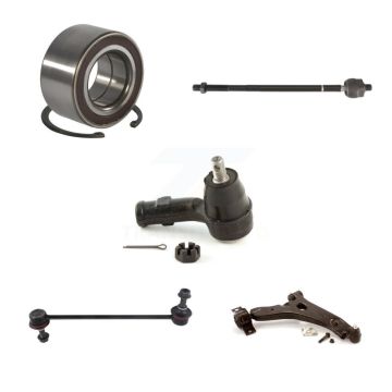 Front Right Bearing Lower Control Arm w/ Ball Joint Tie Rod Link Kit (5Pc) For Ford Focus K7T-103440