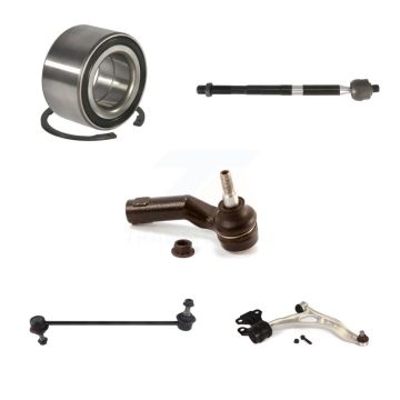 Front Right Bearing Lower Control Arm with BJ Tie Rod Link Kit (5Pc) For Ford Focus C-Max K7T-103446