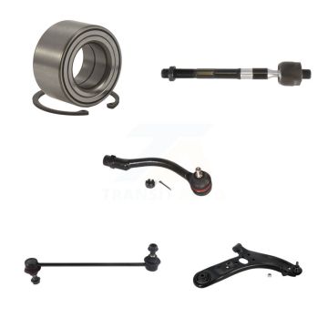 Front Right Bearing Lower Control Arm Tie Rod Link Kit (5Pc) For 2012-2017 Hyundai Accent K7T-103467
