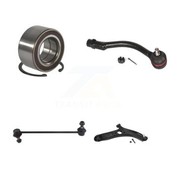 Front Right Bearing Lower Control Arm with Ball Joint Outer Tie Rod Link Kit For Kia Rio K7T-103504