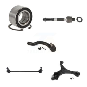 Front Right Bearing Lower Control Arm w/ Ball Joint Tie Rod Link Kit (5Pc) For Acura ILX K7T-103571