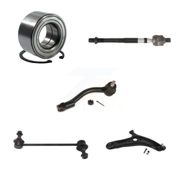 Front Right Bearing Lower Control Arm with Ball Joint Tie Rod Link Kit (5Pc) For Kia Soul K7T-103580