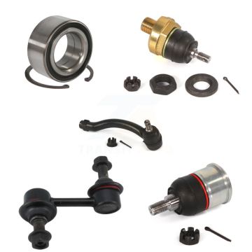 Front Left Bearing Upper Lower Ball Joint Outer Tie Rod Link Kit (5Pc) For 09-14 Acura TL K7T-103612